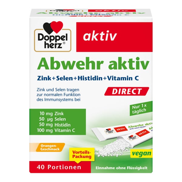 Doppelherz Abwehr Aktiv DIRECT Zink + Selen + Histidin + Vitamin C 40 St