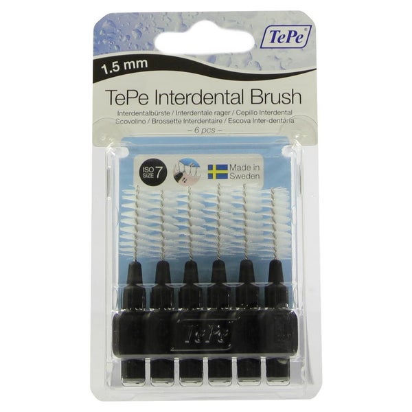TEPE Interdentalbürste 1,5mm schwarz 6 St