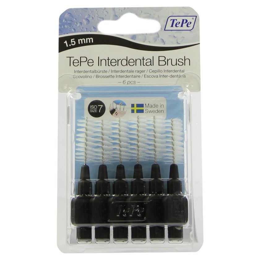 TEPE Interdentalbürste 1,5mm schwarz 6 St