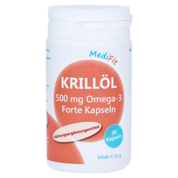 Krillöl 500 mg Omega-3 Forte Kapseln Med 30 St