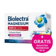 Biolectra Magnesium 400 mg 3-Phasen-Depot, mit B-Vitaminen 30 St