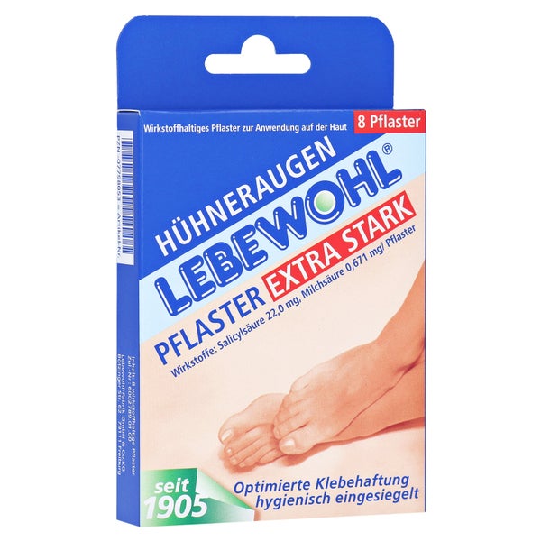 Lebewohl Hühneraugen Pflaster extra stark 8 St