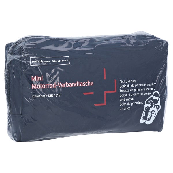 Holthaus Medical Mini Motorrad-Verbandtasche, gefüllt nach DIN 13167, blau 1 St