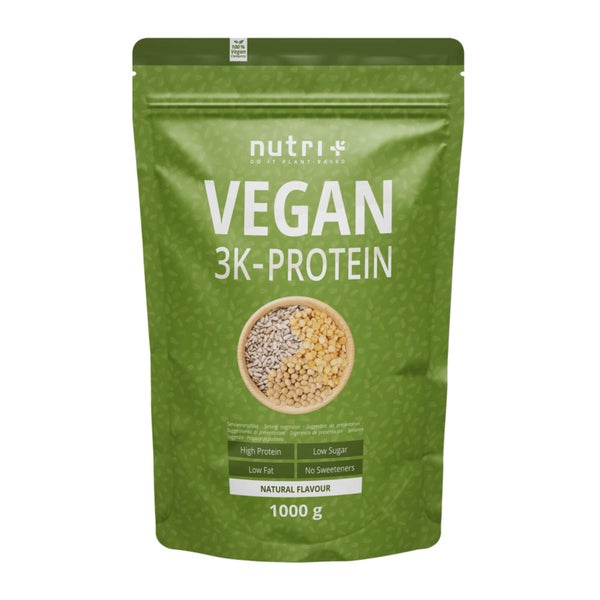 nutri+ Veganes Protein Pulver 3k - Natural 1000 g