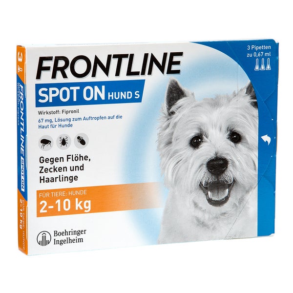 FRONTLINE SPOT-ON - Hund S 2-10 kg 3 St