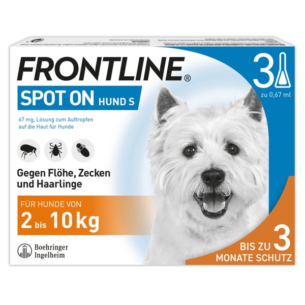 FRONTLINE SPOT-ON - Hund S 2-10 kg 3 St