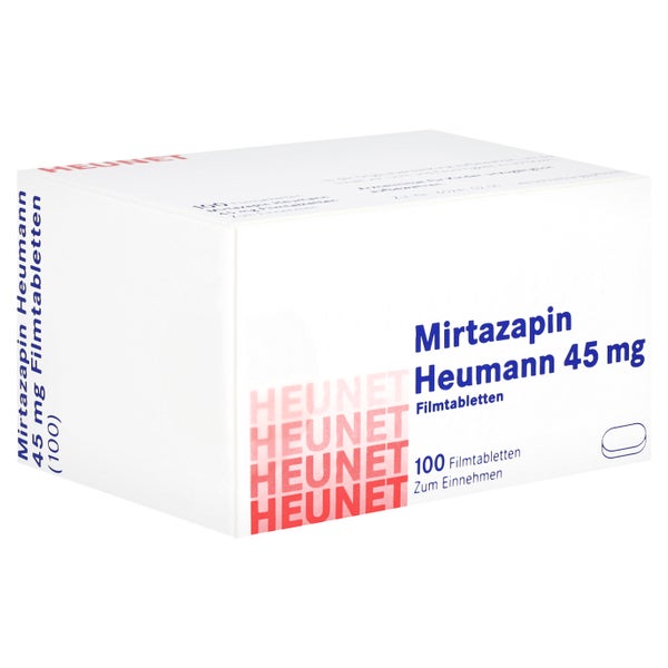 MIRTAZAPIN Heumann 45 mg Filmtabl.Heunet 100 St