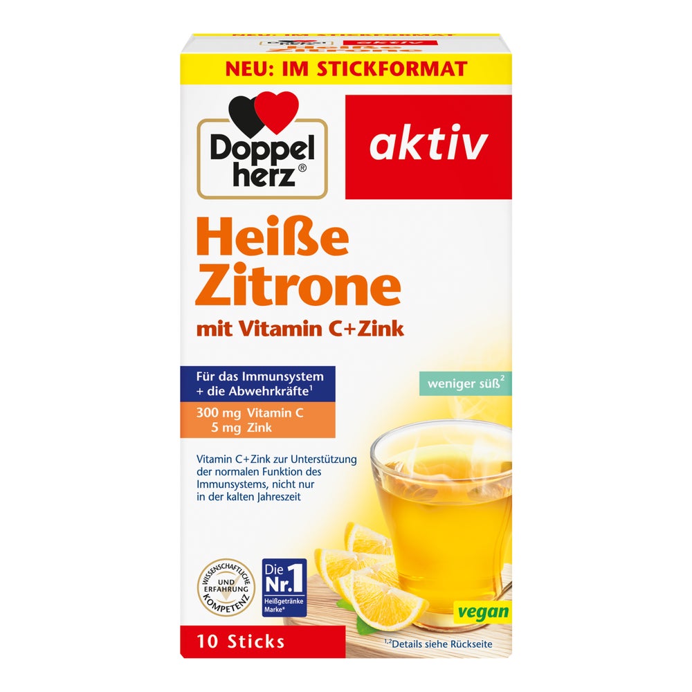 Doppelherz Heiße Zitrone mit Vitamin C + Zink 10 St