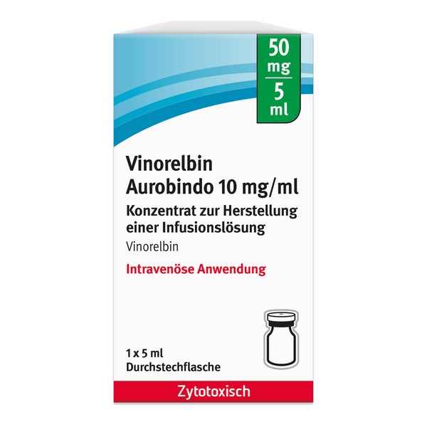 VINORELBIN Aurobindo 10 mg/ml Konz.z.H.e.Inf.-Lsg. 1X5 ml