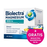 Biolectra Magnesium 300 mg Direct Zitron 40 St