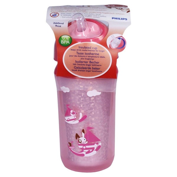 Avent Strohhalm Becher isoliert 260 ml 1 St