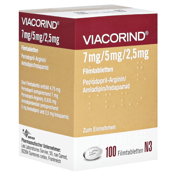 VIACORIND 7 mg/5 mg/2,5 mg Filmtabletten 100 St