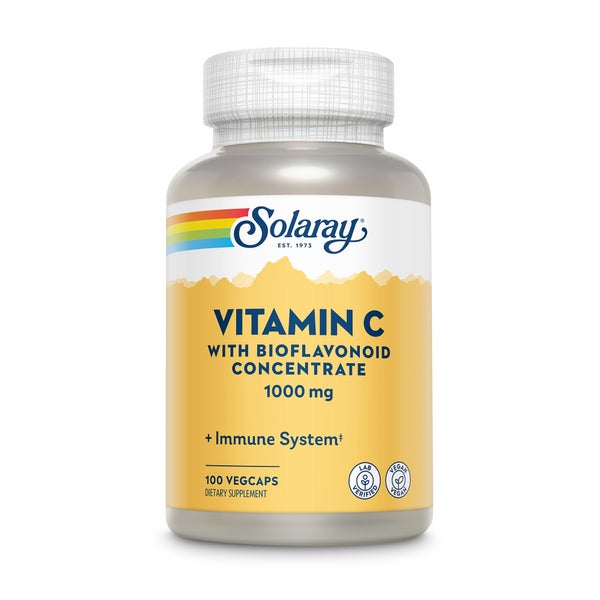 Solaray Vitamin C 1000 mit Hagebutte, Acerola & Bioflavonoid 100 St