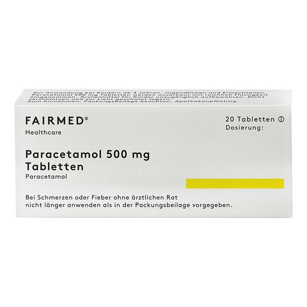 Paracetamol-tabletten 500 mg 20 St