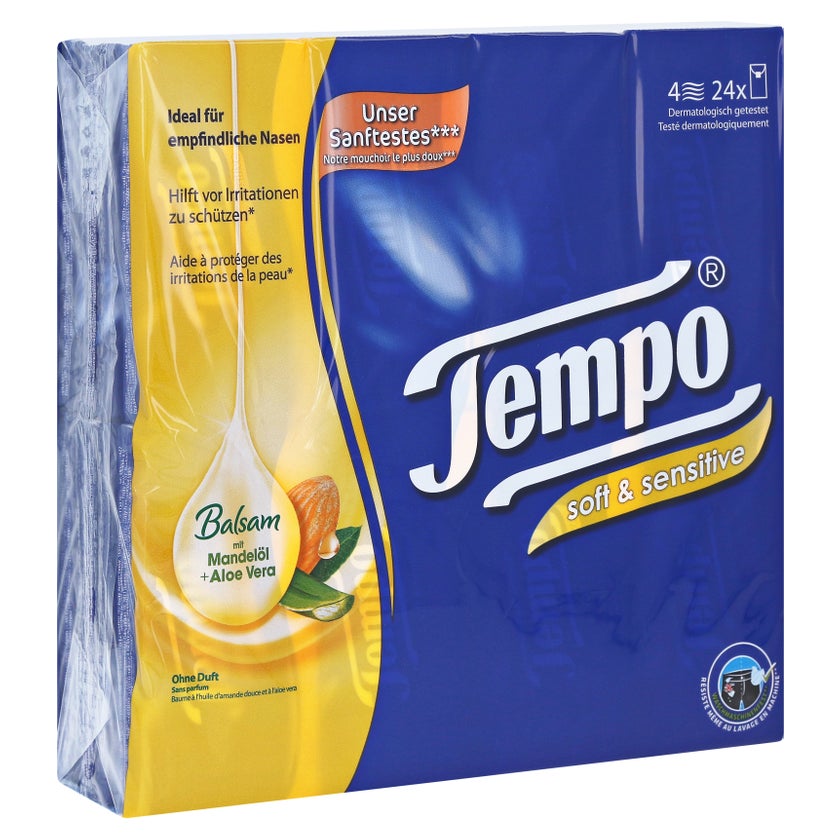 Tempo Taschentücher soft & sensitive 24X9 St