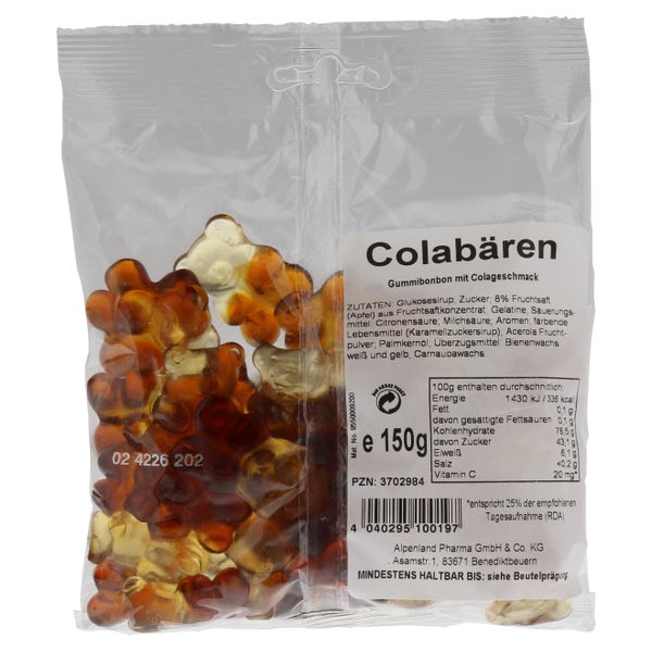 Fruchtsaftbären Alpenland Cola Bären 150 g