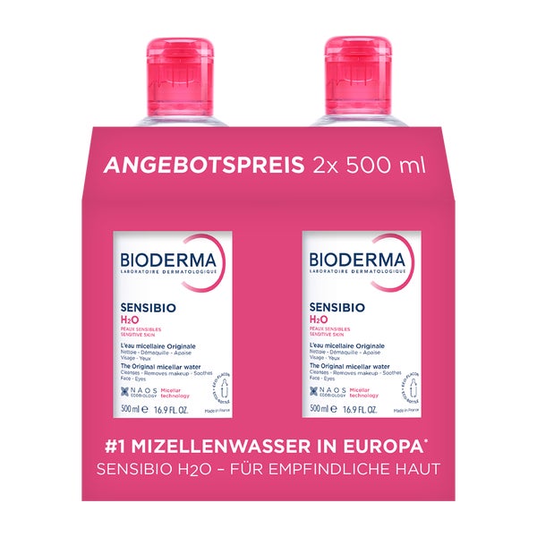BIODERMA Sensibio H2O Mizellenwasser - Duopack 2X500 ml