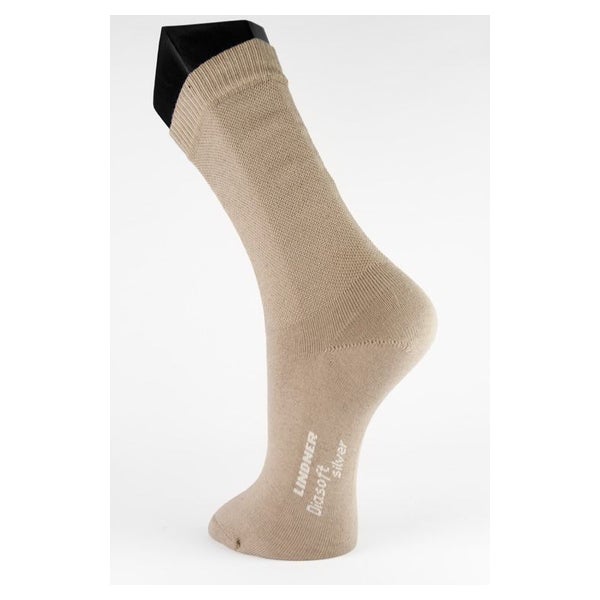 LINDNER® Diasoft® - Diabetikersocken, Dunkelbeige, Gr. 41 - 43 2 St