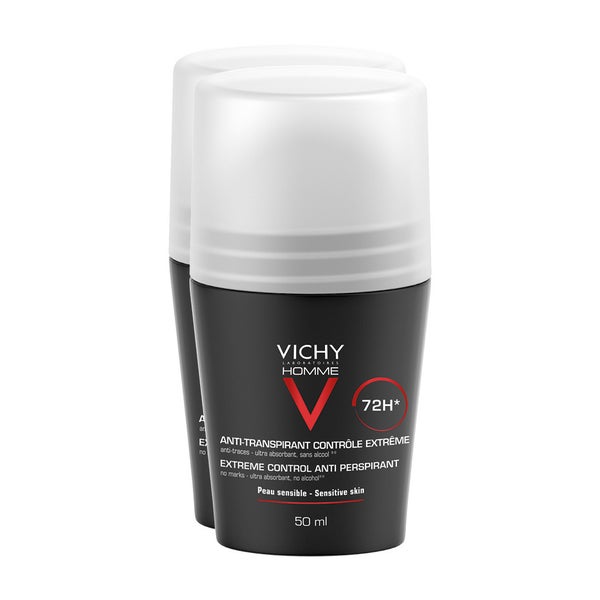 Vichy Homme Deo Roll-on Anti Transpirant 72h 2X50 ml