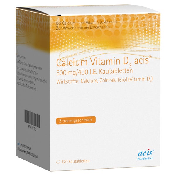 CALCIUM VITAMIN D3 acis 500 mg/400 I.E. 120 St