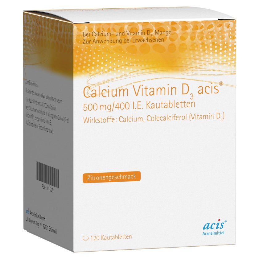 CALCIUM VITAMIN D3 acis 500 mg/400 I.E. 120 St