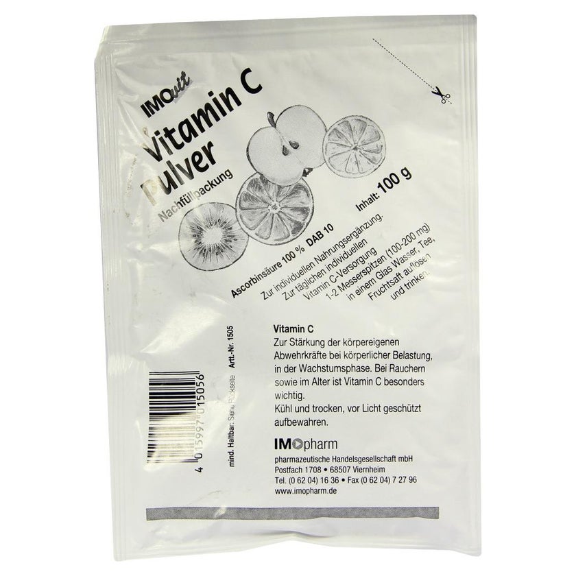 Ascorbinsäure Vitamin C Pulver Nachfüllpackung 100 g