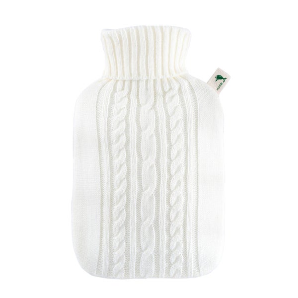 Wärmflasche Klassik 1,8 l mit Strickbezug weiß 1 St