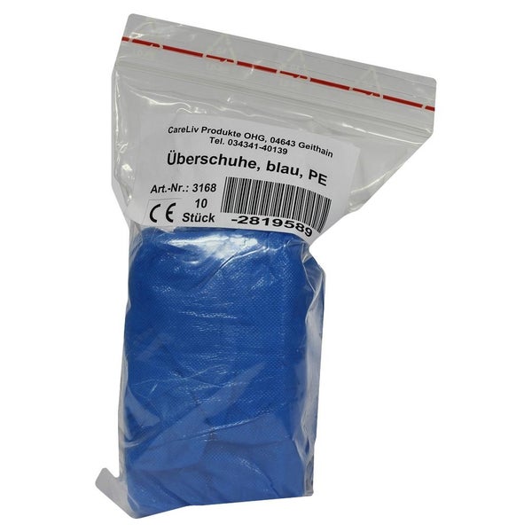 Überschuhe Einmal Kunststoff blau 10 St