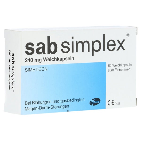 sab simplex bei Blähungen und gasbedingten Magen-Darm-Störungen 60 St