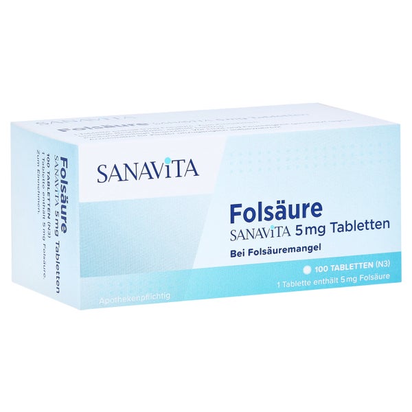 Folsäure Sanavita 5 mg Tabletten 100 St
