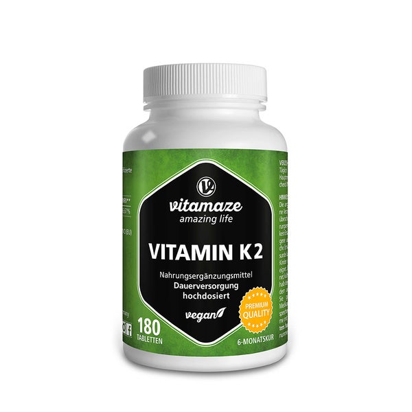 Vitamin K2 200 µg hochdosiert vegan 180 St