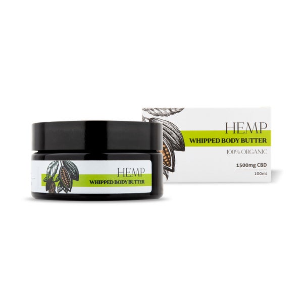 Hanf-Körperbutter (Whipped) 1500 mg CBD, 200 ml Tiegel 100 ml