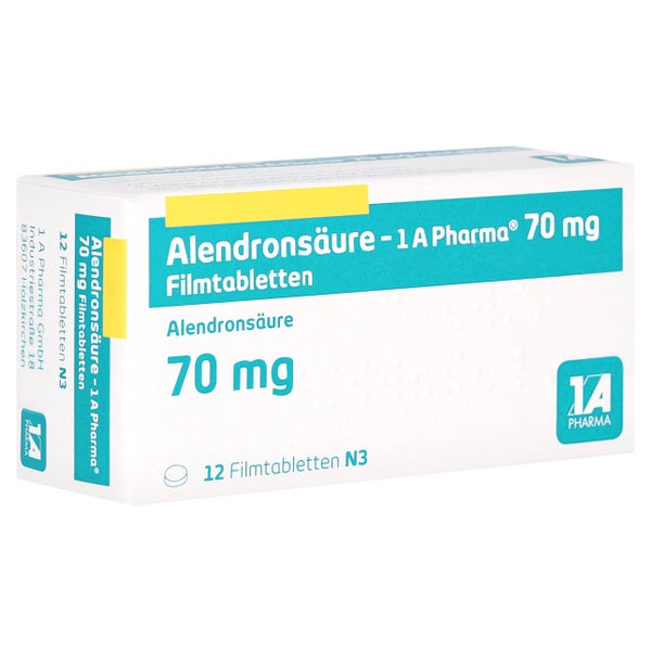 ALENDRONSÄURE-1A Pharma 70 mg Filmtabletten 12 St