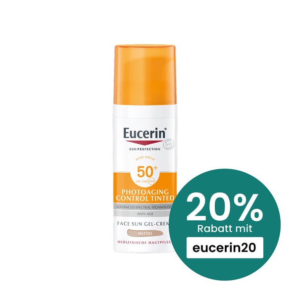 Eucerin Photoaging Control Face Sun CC Creme getönt LSF 50+ mittel 50 ml
