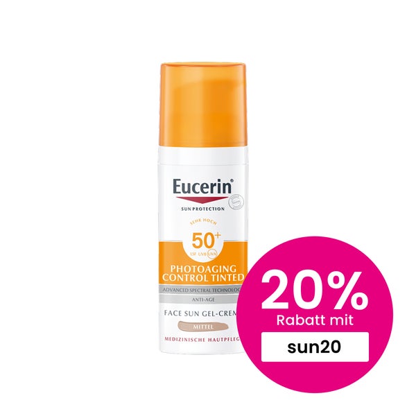 Eucerin Photoaging Control Face Sun CC Creme getönt LSF 50+ mittel 50 ml