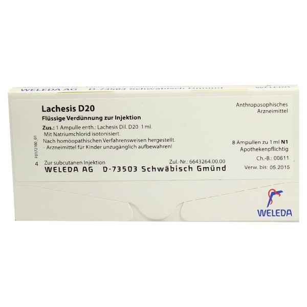 Lachesis D 20 Ampullen 8X1 ml