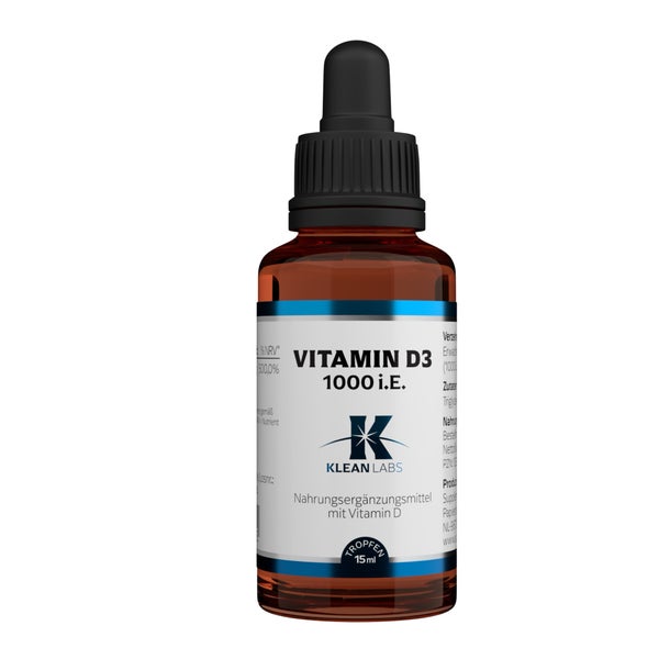 Klean Labs Vitamin D3 1000 i.E. pro Tropfen 15 ml