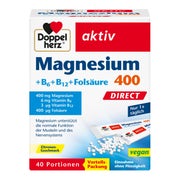Produktabbildung: Doppelherz aktiv Magnesium 400 + B6 + B12 + Folsäure Direkt 40 St