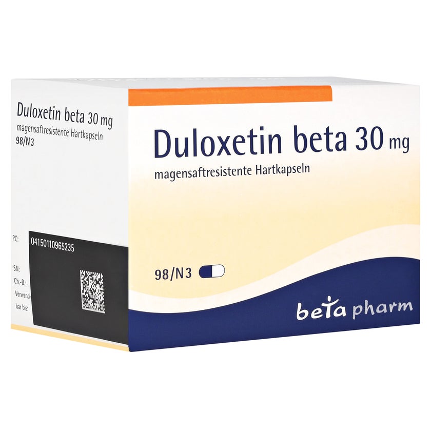 DULOXETIN beta 30 mg magensaftresistente Hartkaps. 98 St