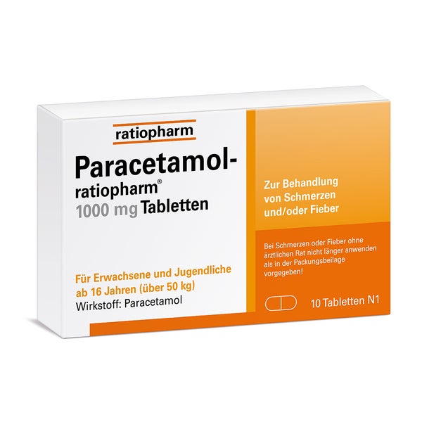 Paracetamol ratiopharm 1.000 mg 10 St