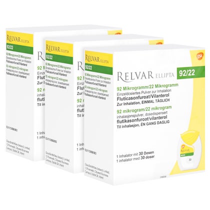 RELVAR Ellipta 92 Mikrogramm/22 Mikrogramm 3X30 St kaufen mit E-Rezept ...