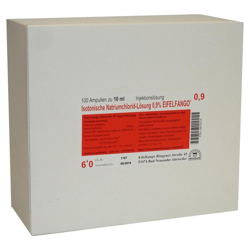 Isotonische NaCl Lösung 0,9% Eifelfango 100X10 ml