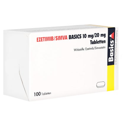 EZETIMIB/SIMVA BASICS 10 mg/20 mg Tabletten 100 St kaufen mit E-Rezept ...