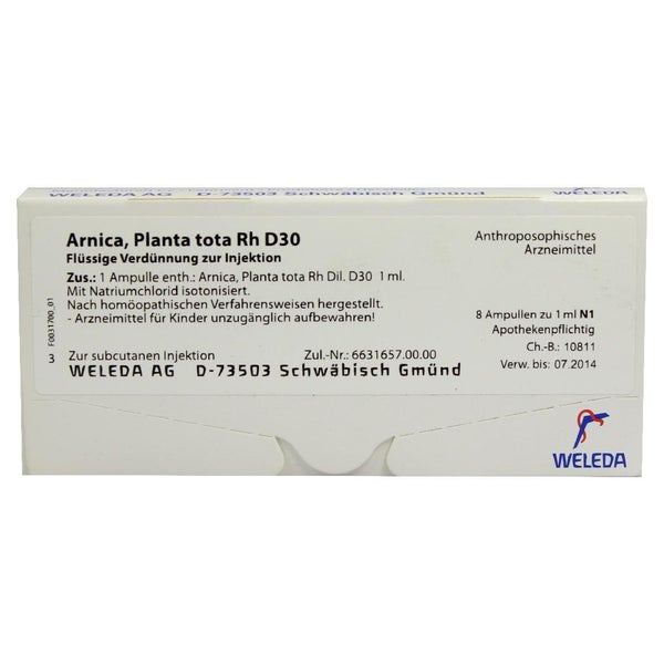 Arnica Planta tota Rh D 30 Ampullen 8X1 ml