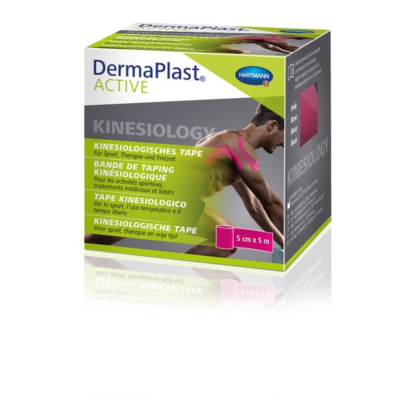DermaPlast Active Kinesiology Tape pink 5cm x 5m 1 St