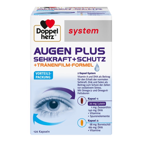 Doppelherz system Augen Plus Sehkraft + Schutz + Tränenfilm-Formel 120 St