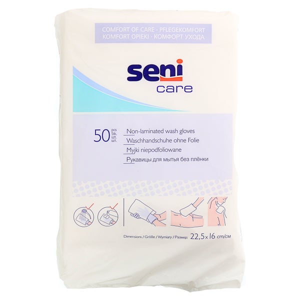SENI Waschhandschuhe Unfoliert 50 St