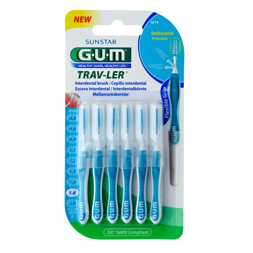 GUM Trav-ler 1,6mm Tanne blau Interdenta 6 St