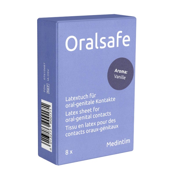 «Oral Safe Vanille», 8 Latextücher, hauchdünn, Vanillearoma (8 Tücher) 8 St