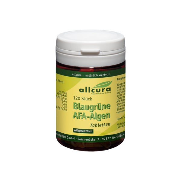 allcrua AFA Algen 250 mg blaugrün Tabletten 120 St
